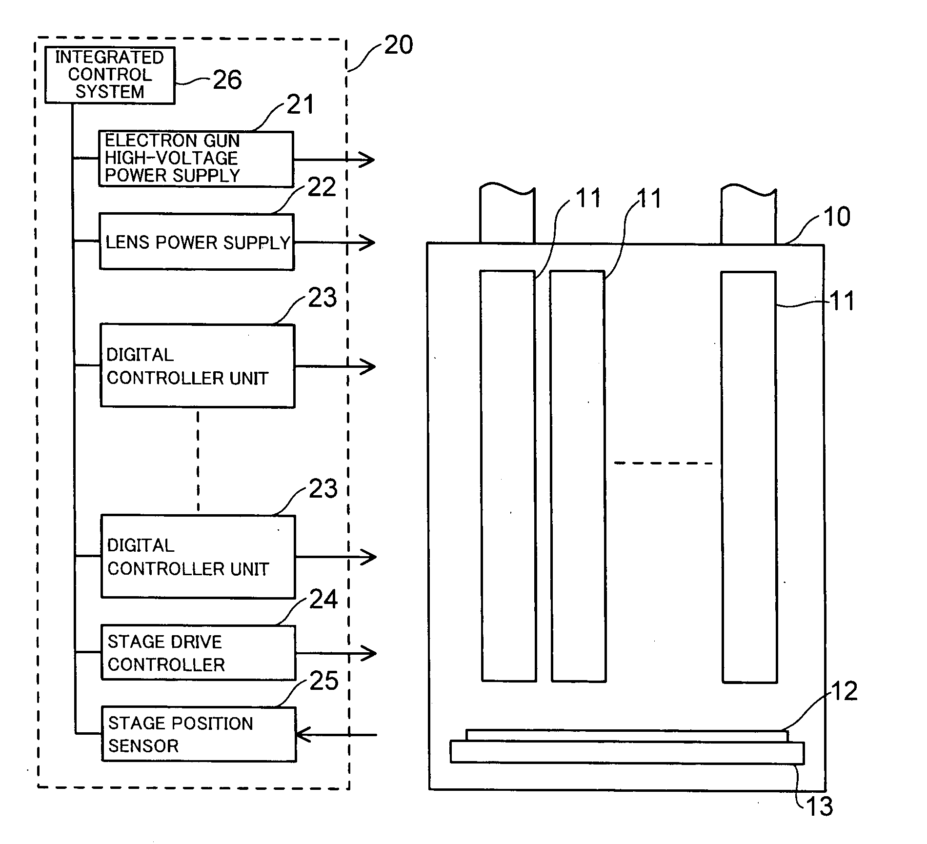 Multi-column type electron beam exposure apparatus