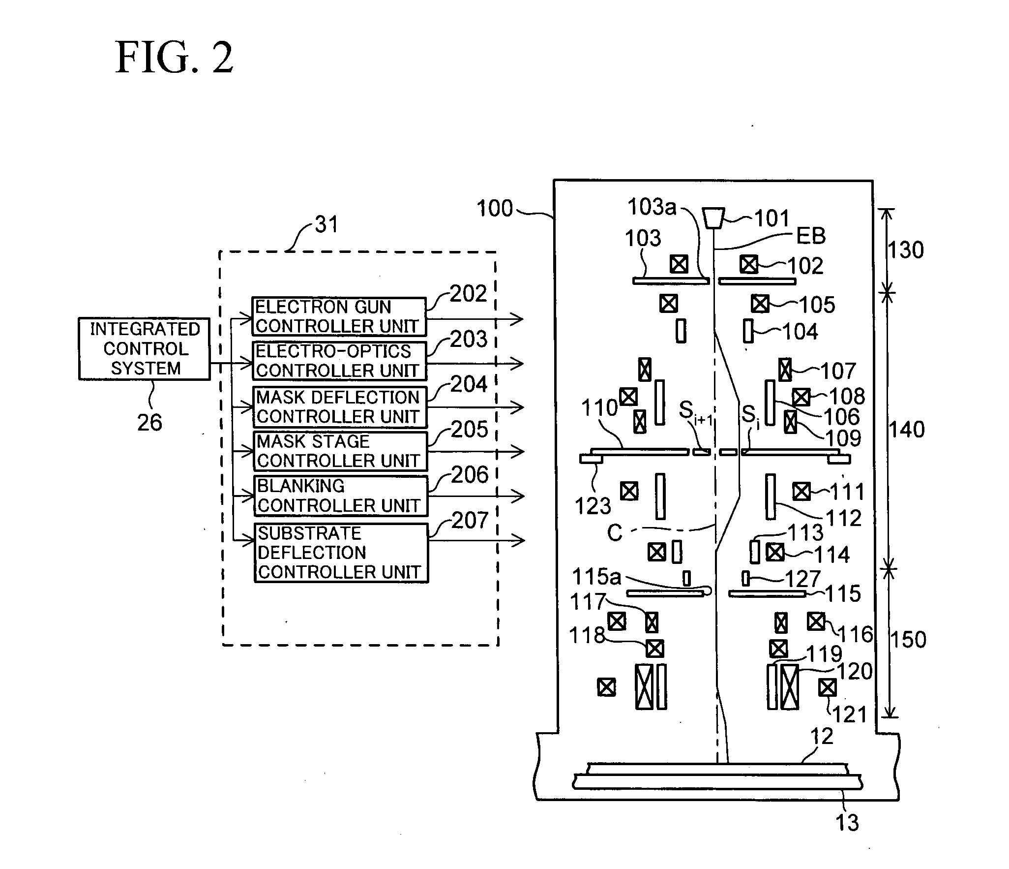 Multi-column type electron beam exposure apparatus