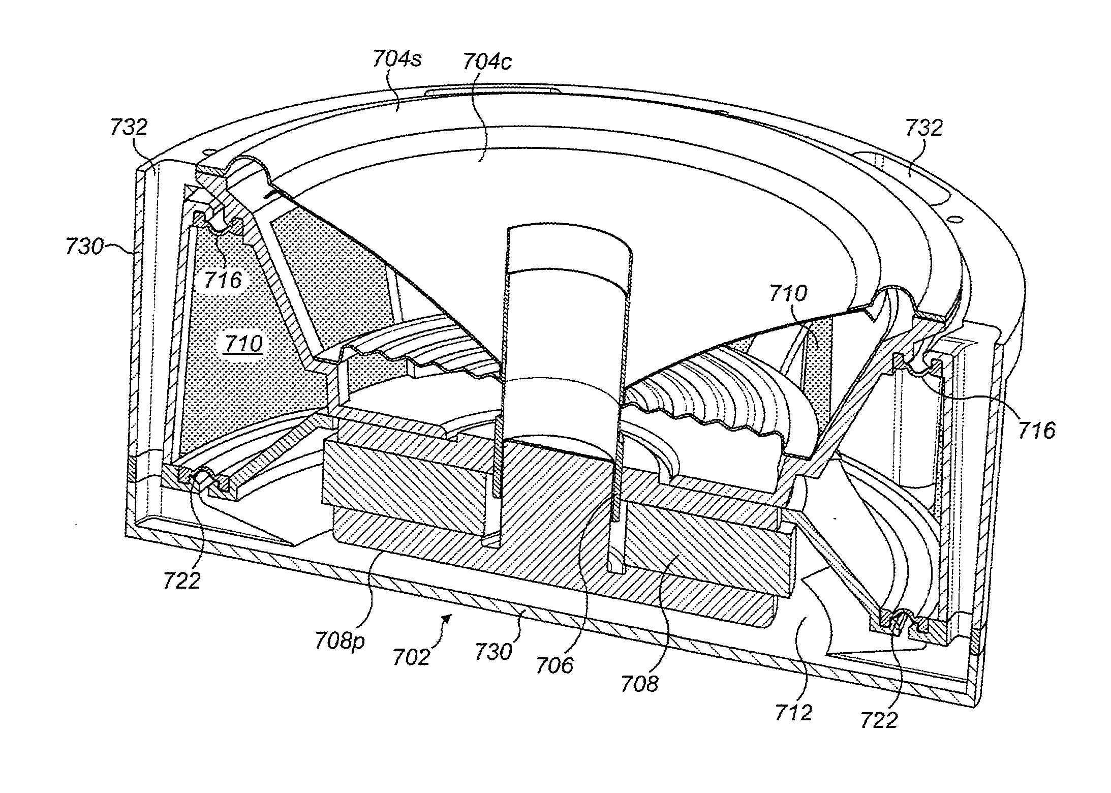 Decoupled drive unit for a loudspeaker enclosure