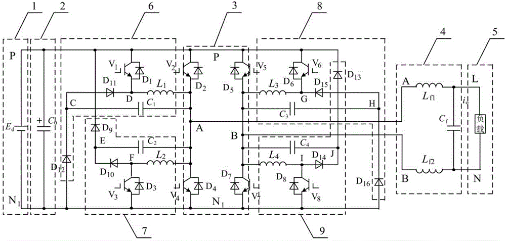 A topology of a power converter and its control method