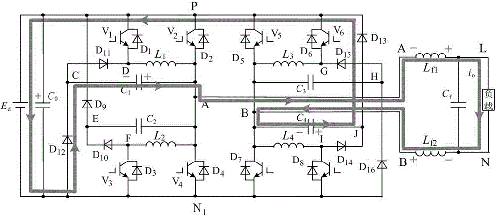 A topology of a power converter and its control method