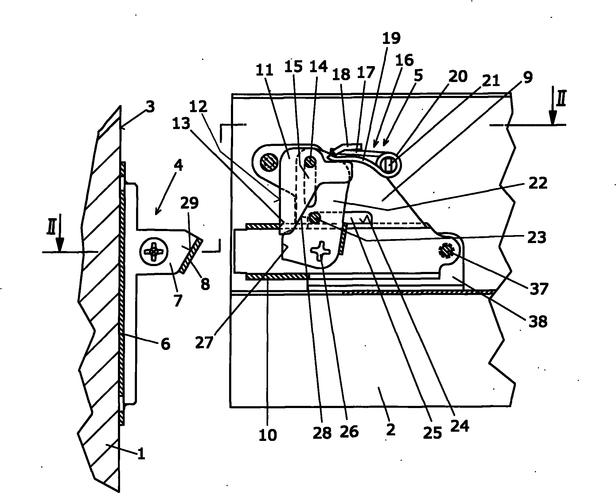 Plate holder for fastening a front plate to a drawer frame