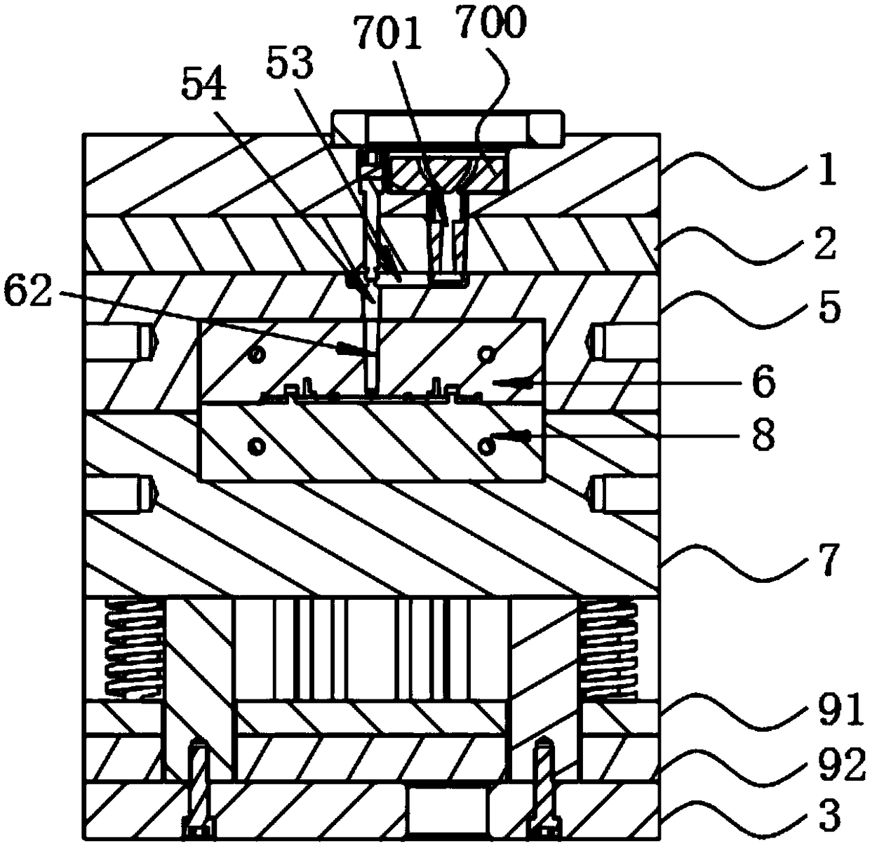 Injection mold for router base and injection process of router base