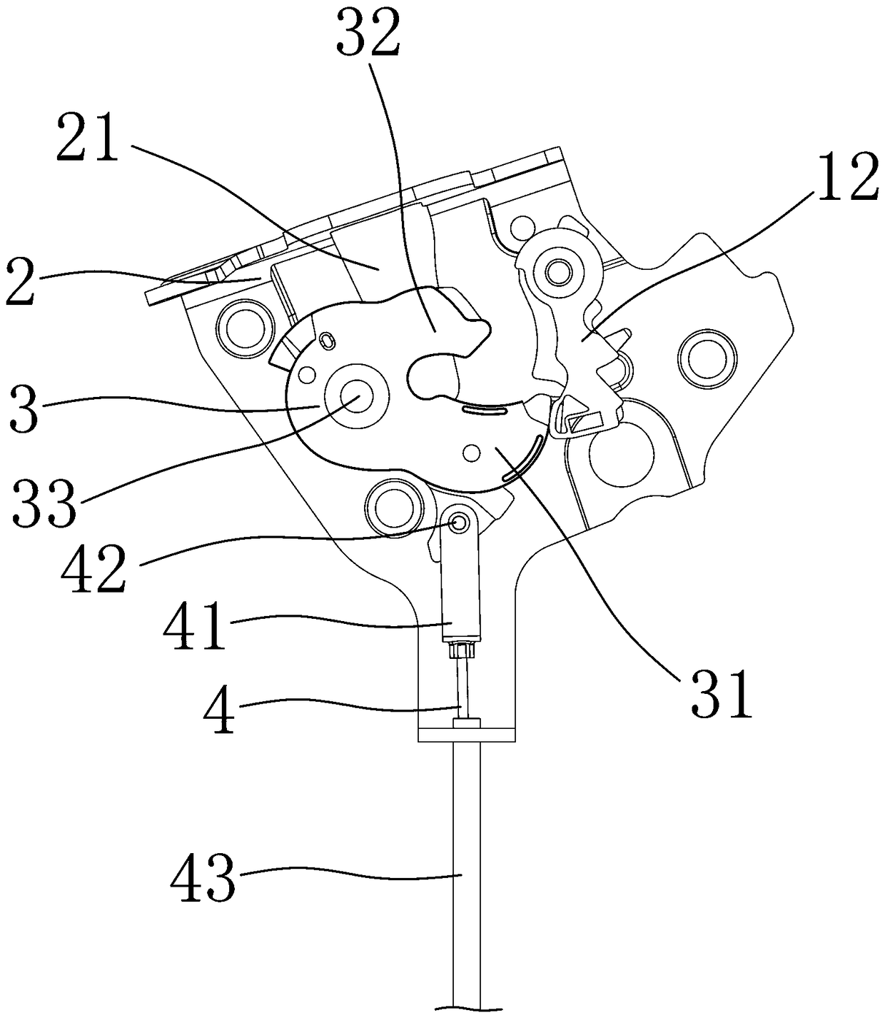 Automobile self-sucking door lock