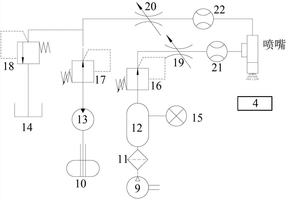 Process and device for forming micro-bulge oil film on surface of workpiece under nano particle jet flow condition