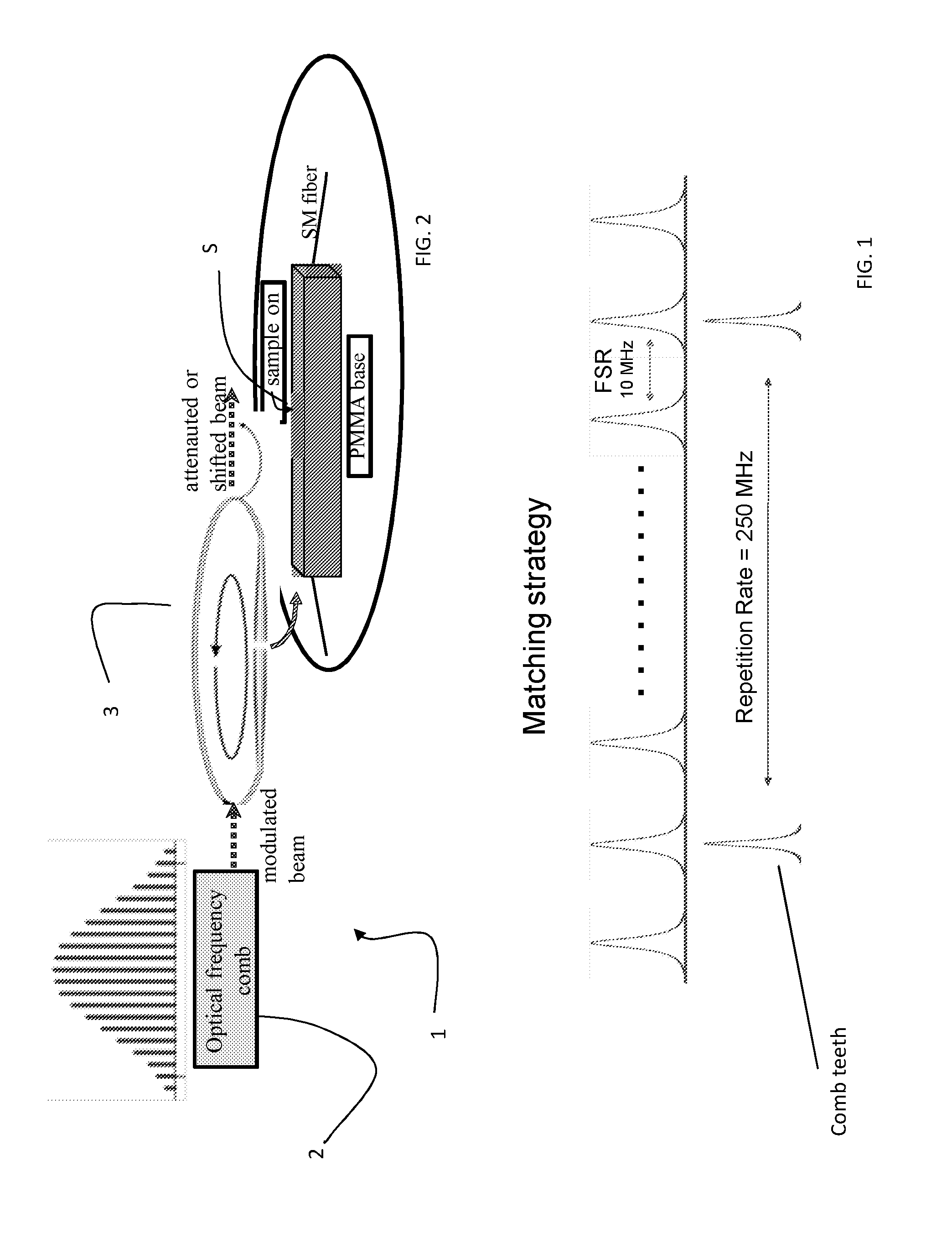 Frequency comb spectroscopy apparatus and method of frequency comb spectroscopy