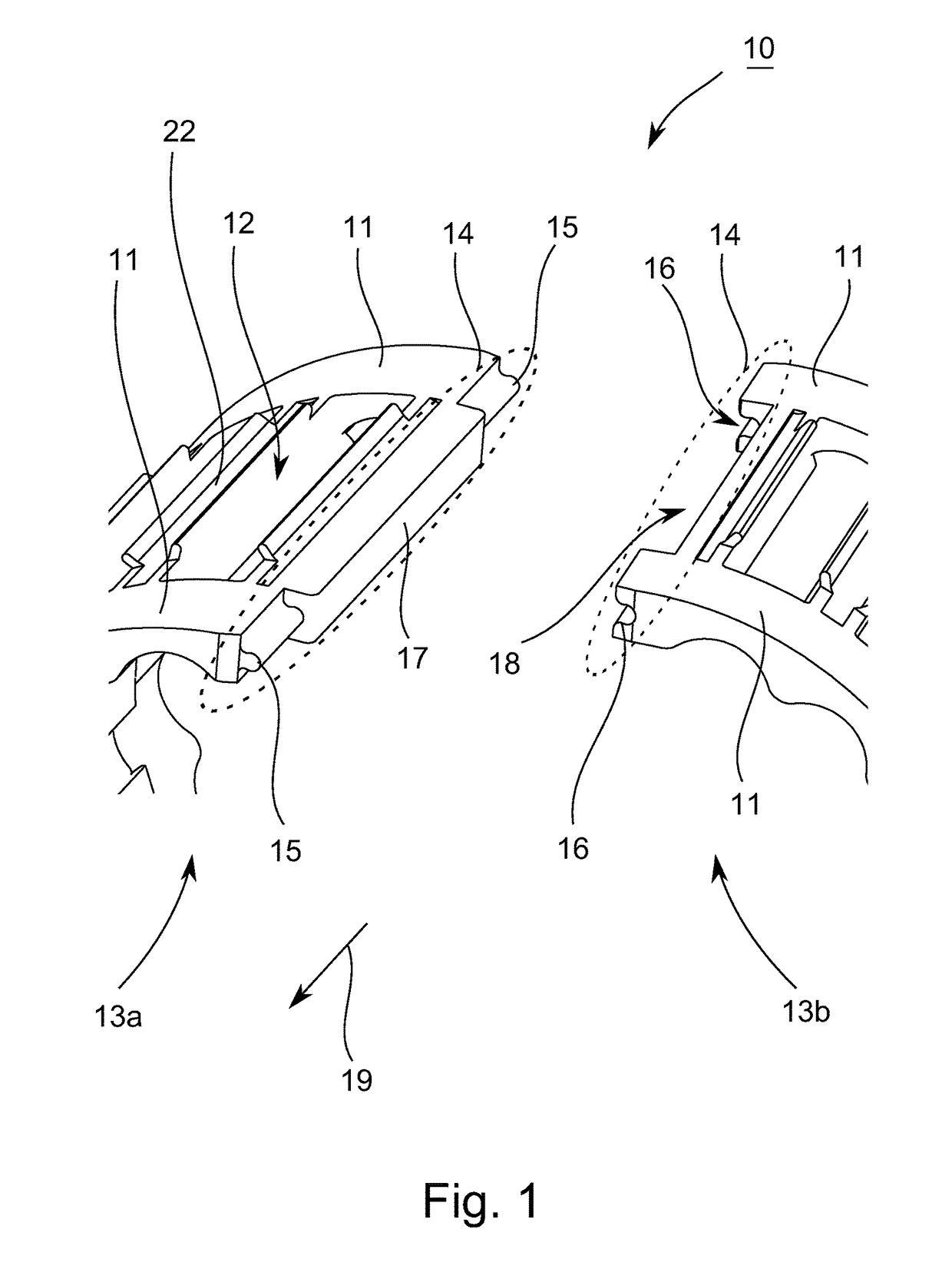 Split bearing cage for rolling element bearing