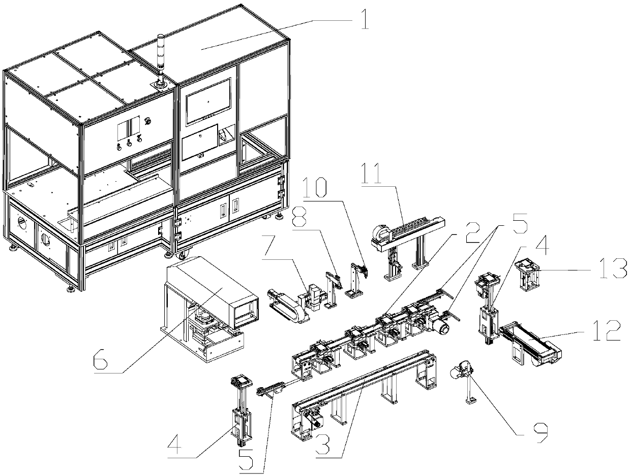 Full-automatic production equipment for square lithium battery