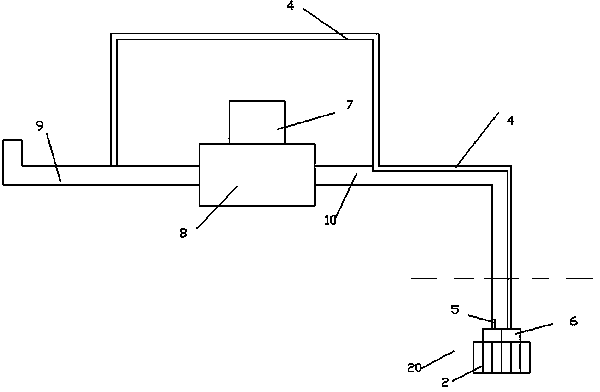 Water pumping device with sliding conical bearing and sliding sealing strip