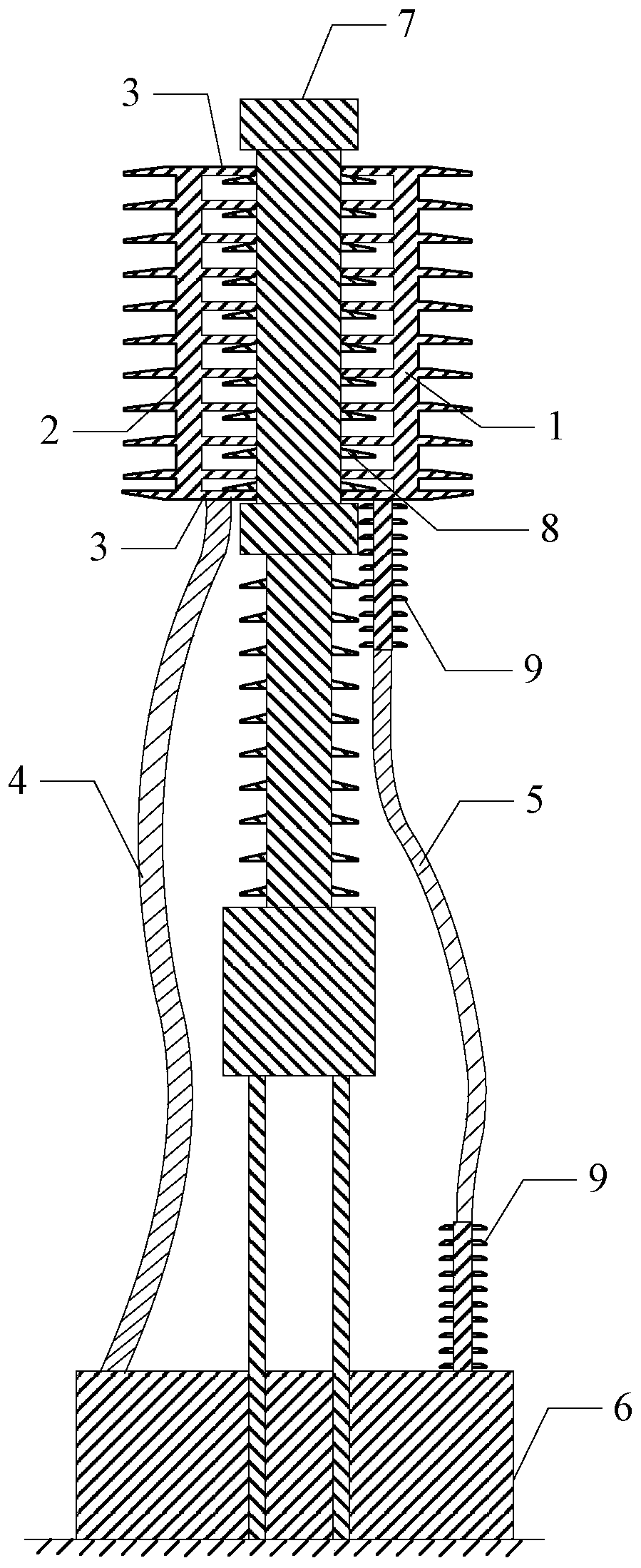 An external long-term heating device for post circuit breakers in low temperature areas