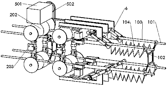 Splitting transmission line deicing machine with detection stump-jump function