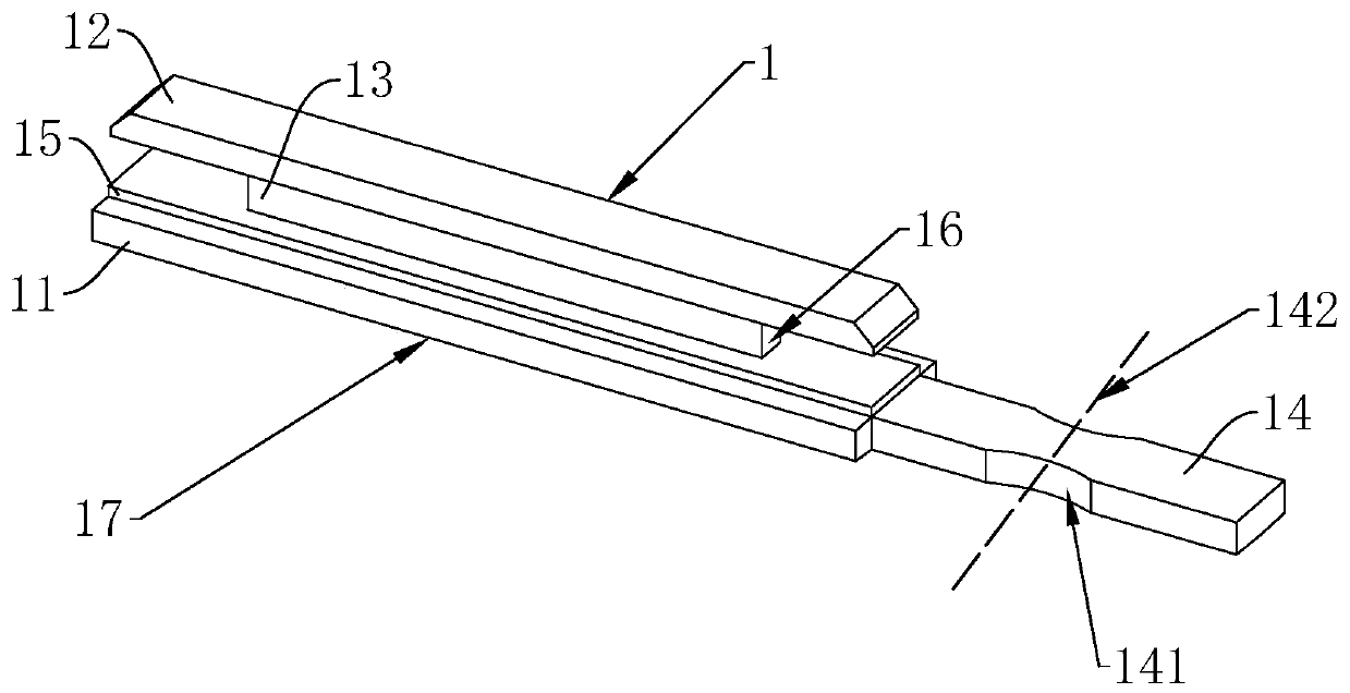 Commutator segment for commutator and production equipment of commutator segment