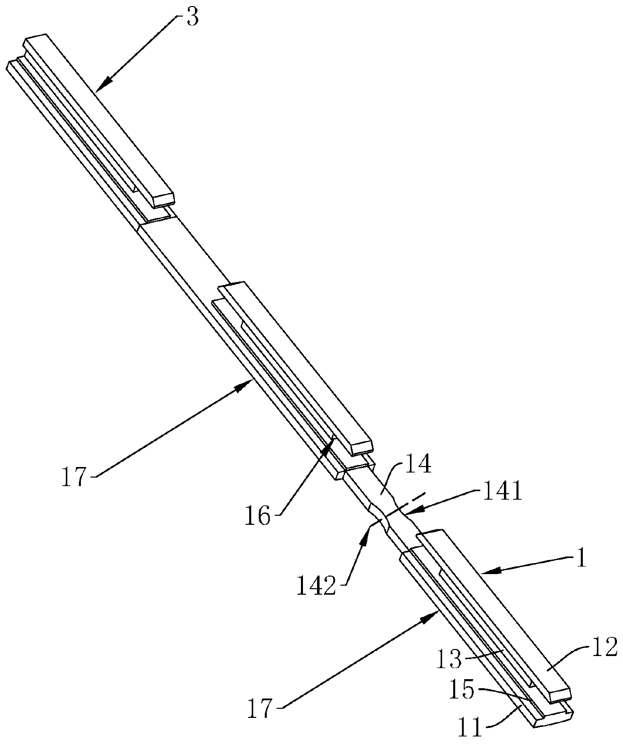 Commutator segment for commutator and production equipment of commutator segment