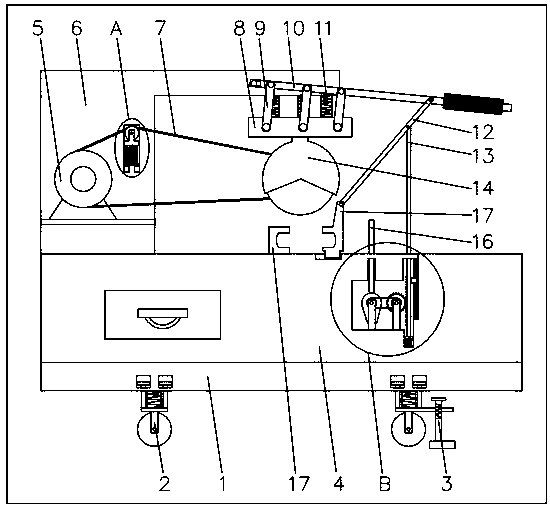 A grinding wheel cutting machine capable of automatically clamping and blocking