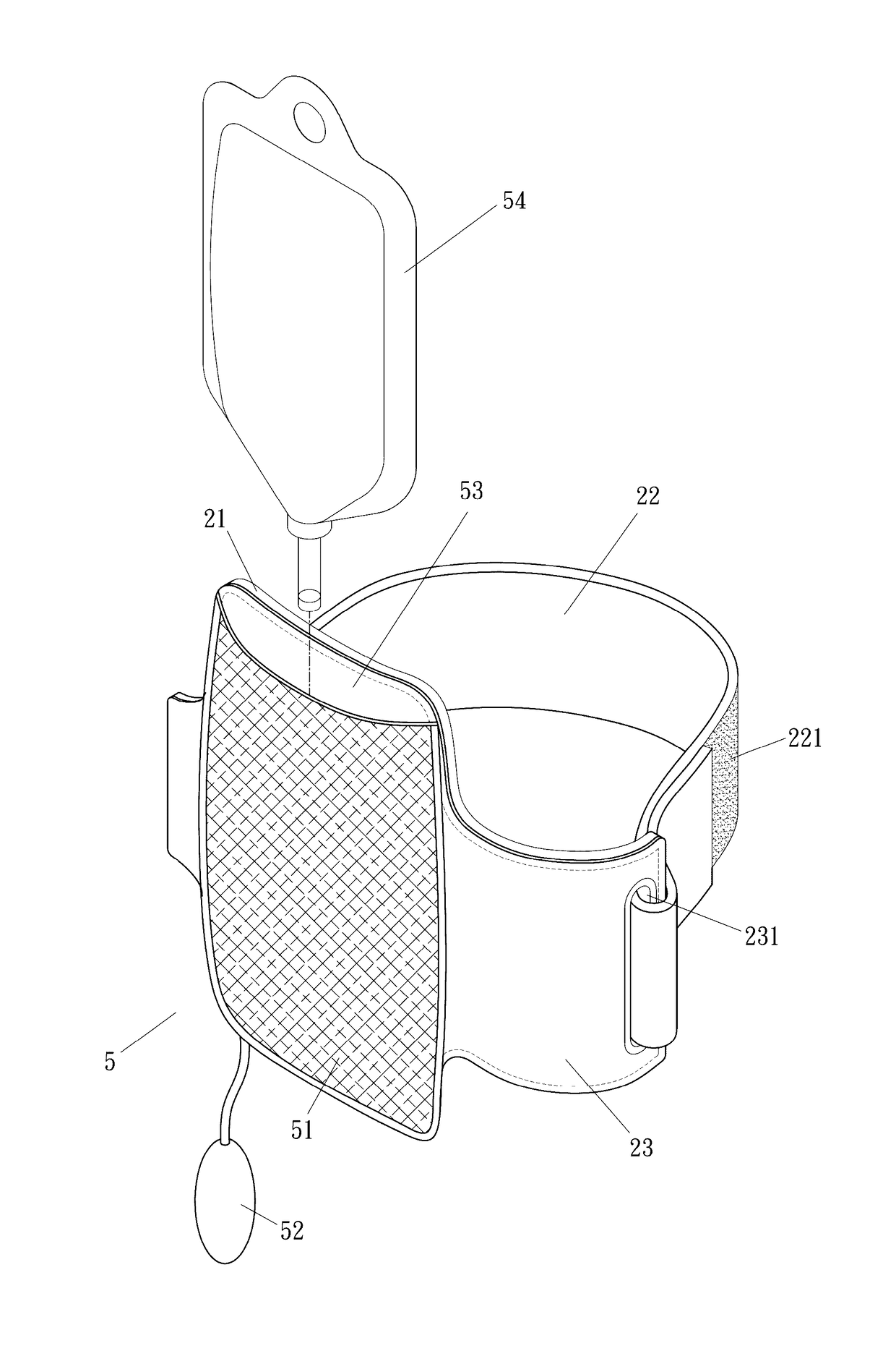 Portable intravenous bag positive pressure device