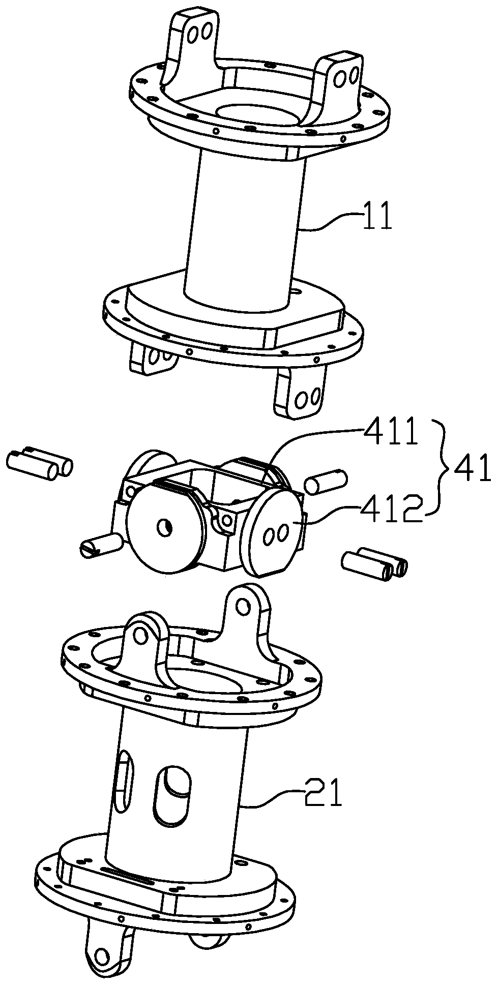 A flexible arm linkage joint segment