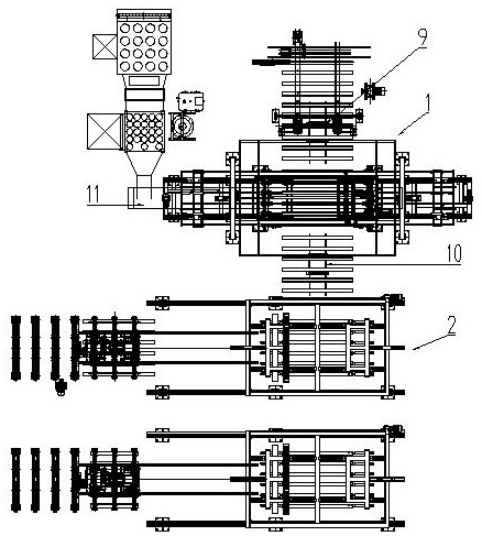 Coating equipment and technological method for guardrail stand column