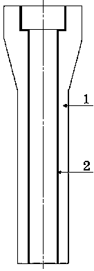 Non-preheat composite structure long nozzle liner material