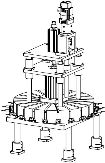 A magnetic block assembly device for an outer rotor