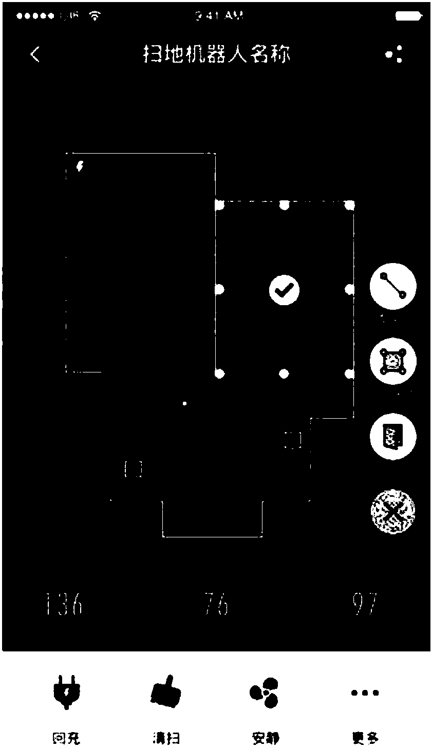 Cleaning method and device of cleaned areas, computer equipment and storage medium