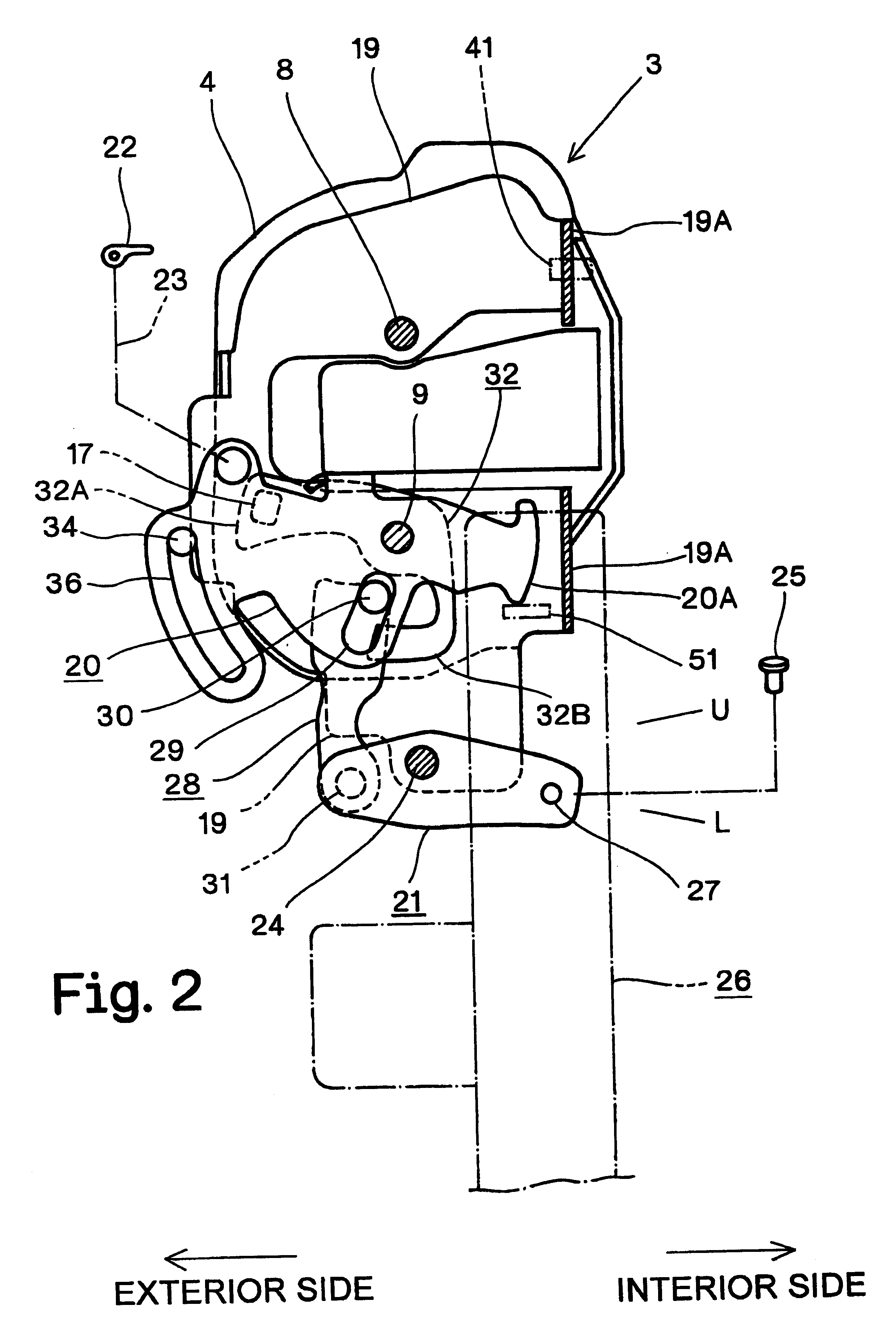 Child-proof mechanism for vehicle door latch device