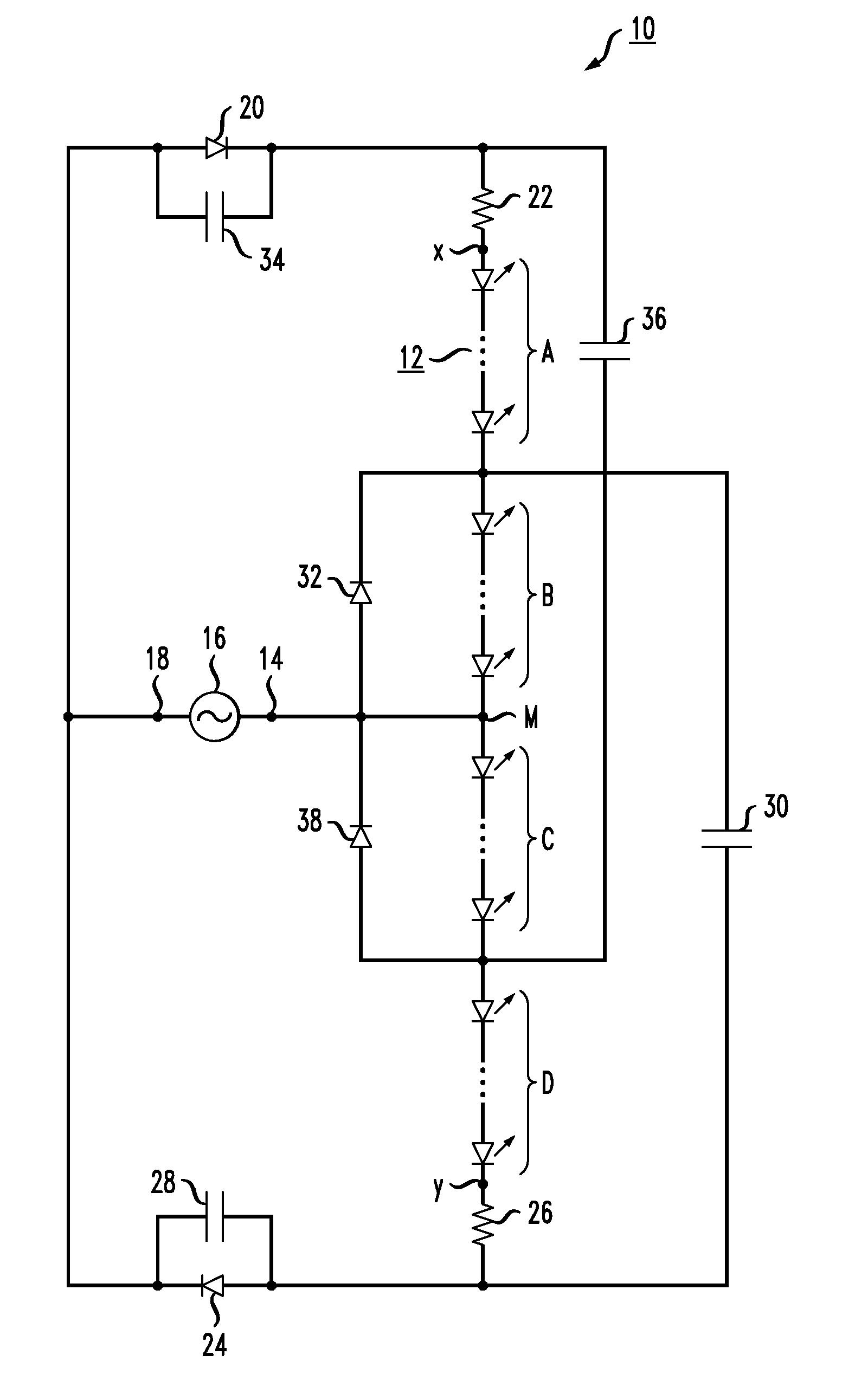 Ac-powered LED light engine