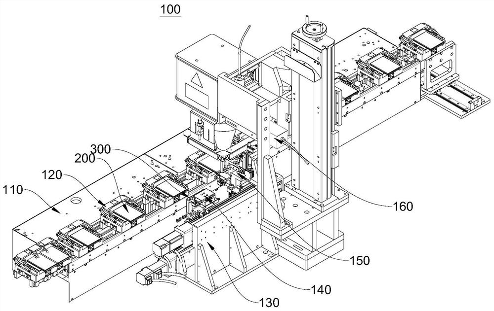 On-line welding mechanism and on-line welding production line