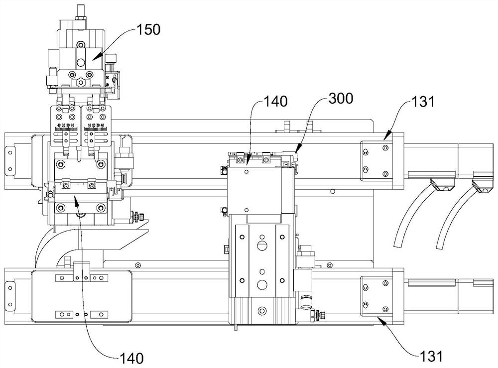 On-line welding mechanism and on-line welding production line