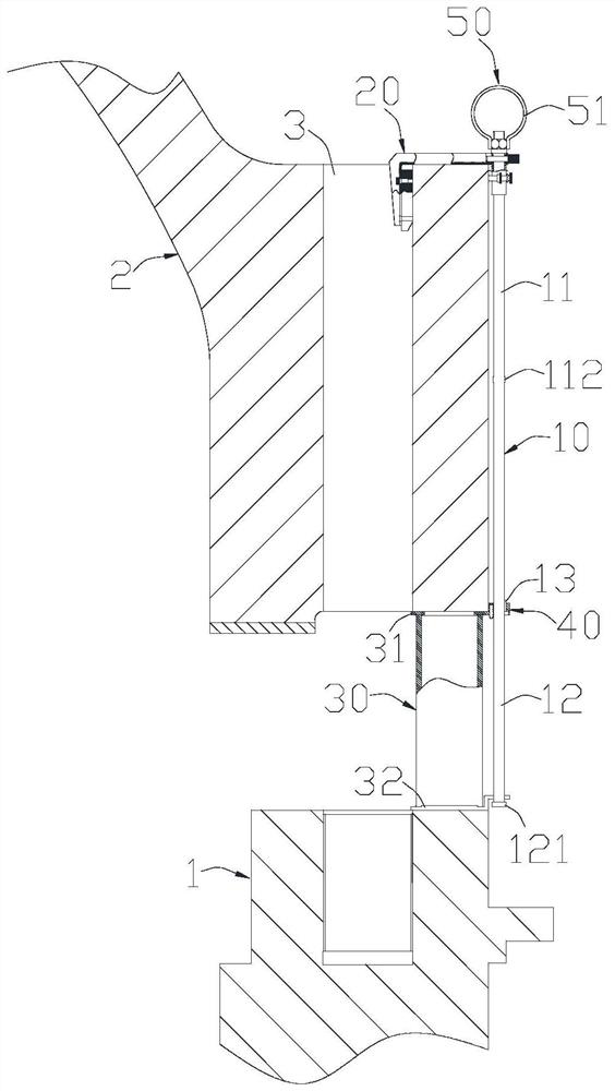 Pressure vessel top cover supporting device and method thereof