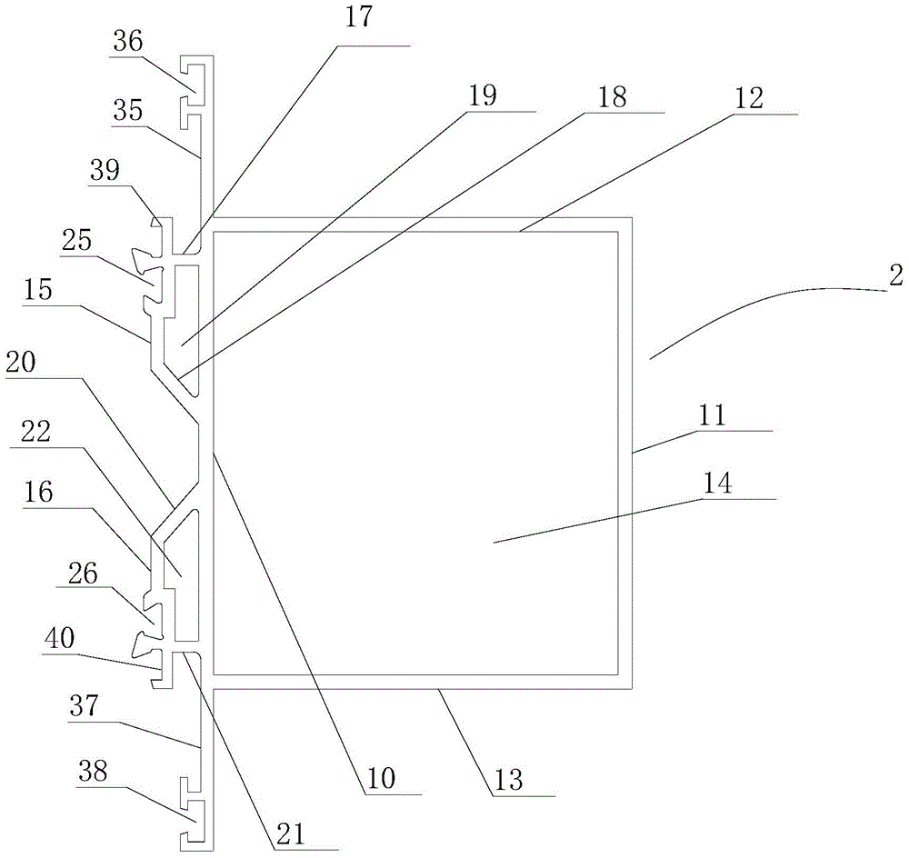 A heat-insulating high-speed rail window aluminum alloy profile