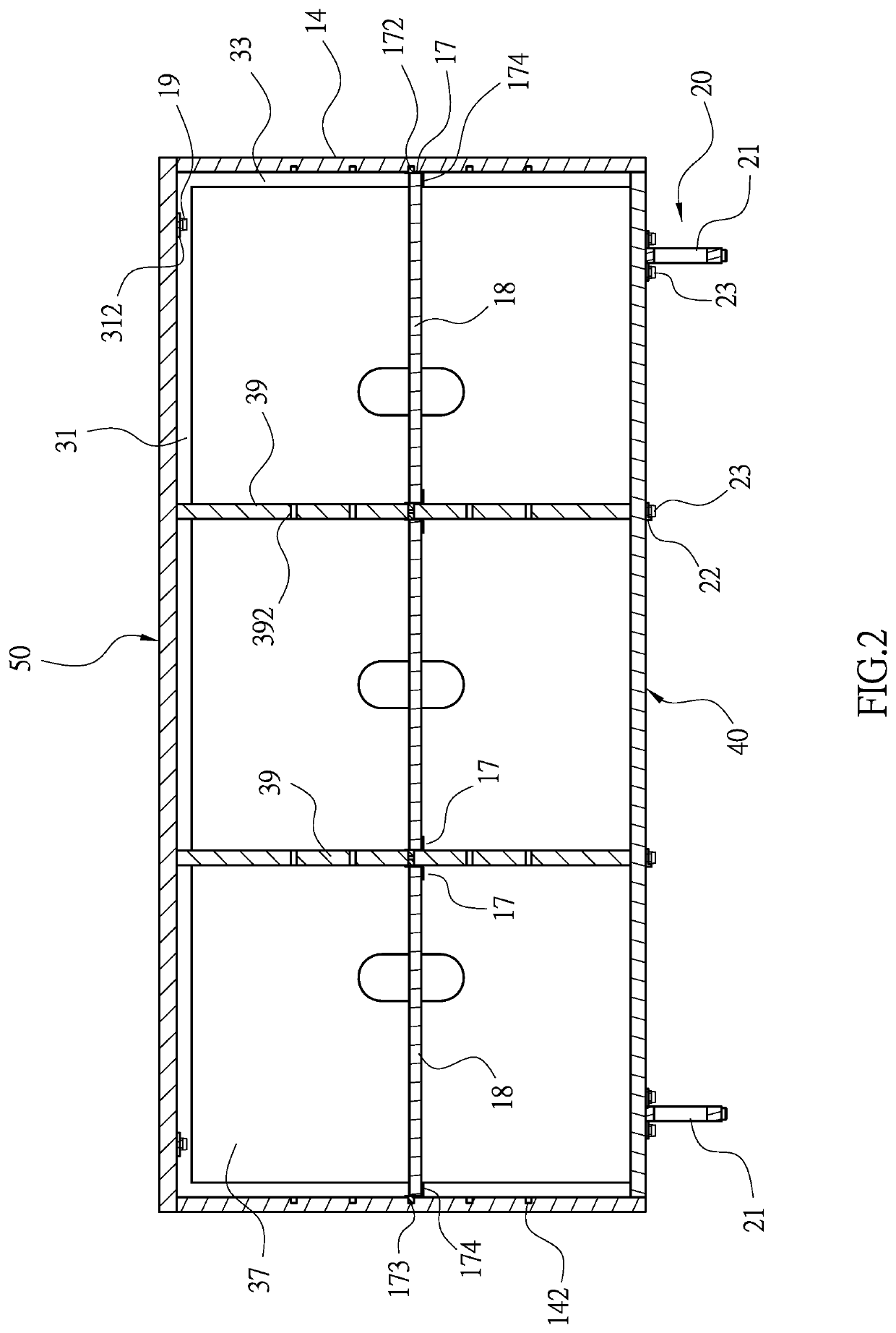 Storage cabinet structure