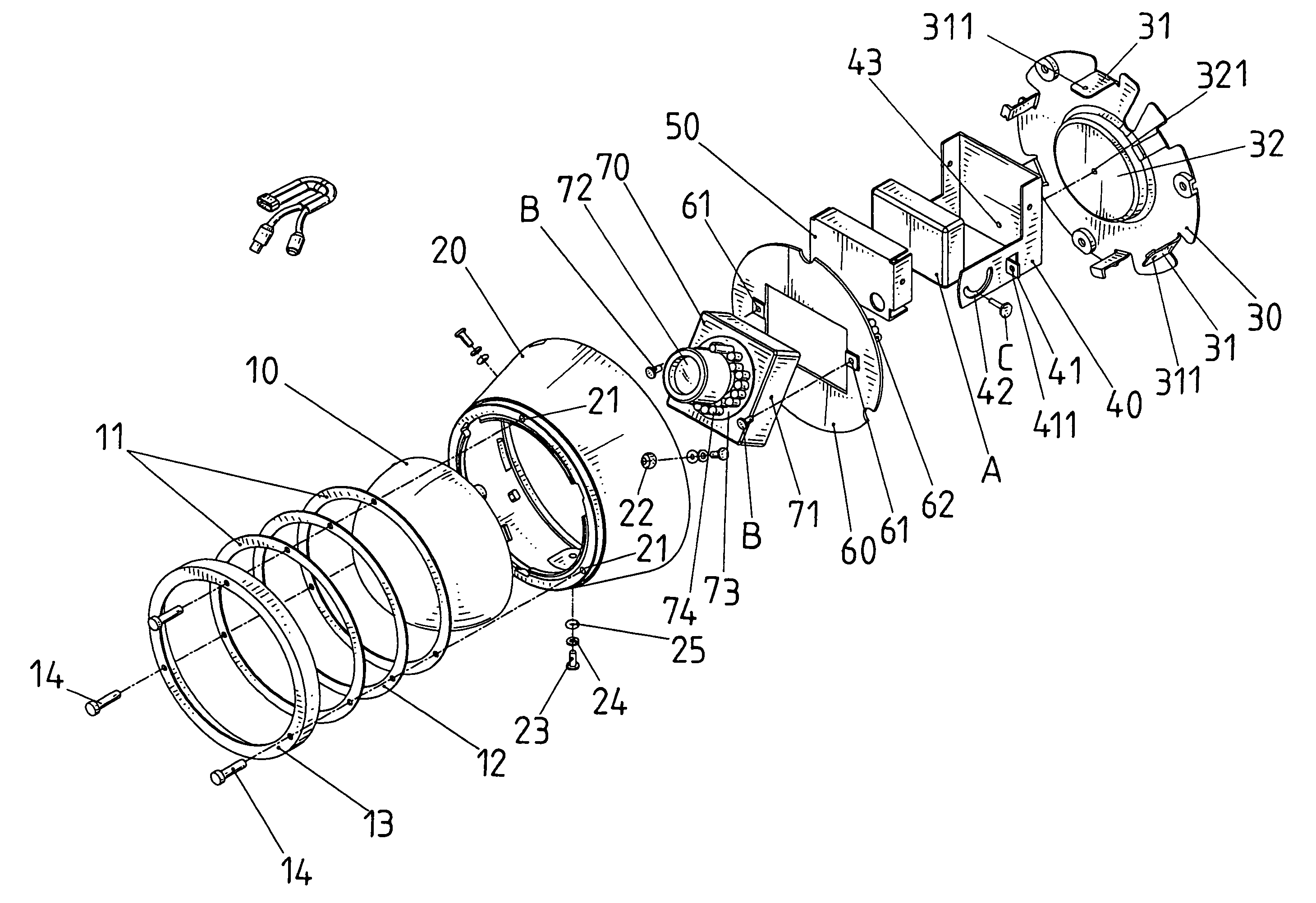 Infrared close-circuit television camera