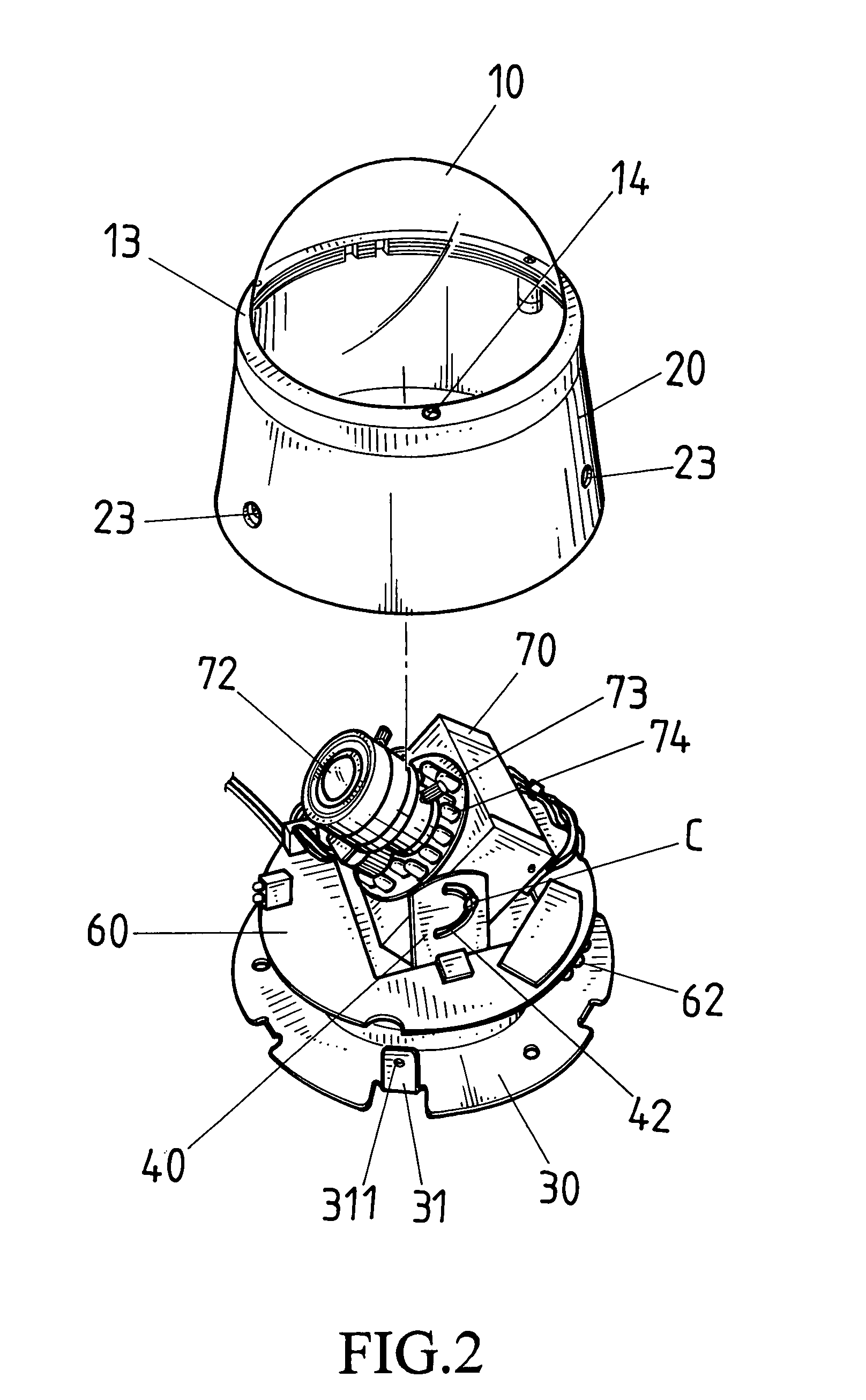 Infrared close-circuit television camera