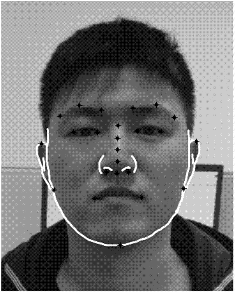 Face image authentication method, storing and processing equipment based on perspective distortion characteristics