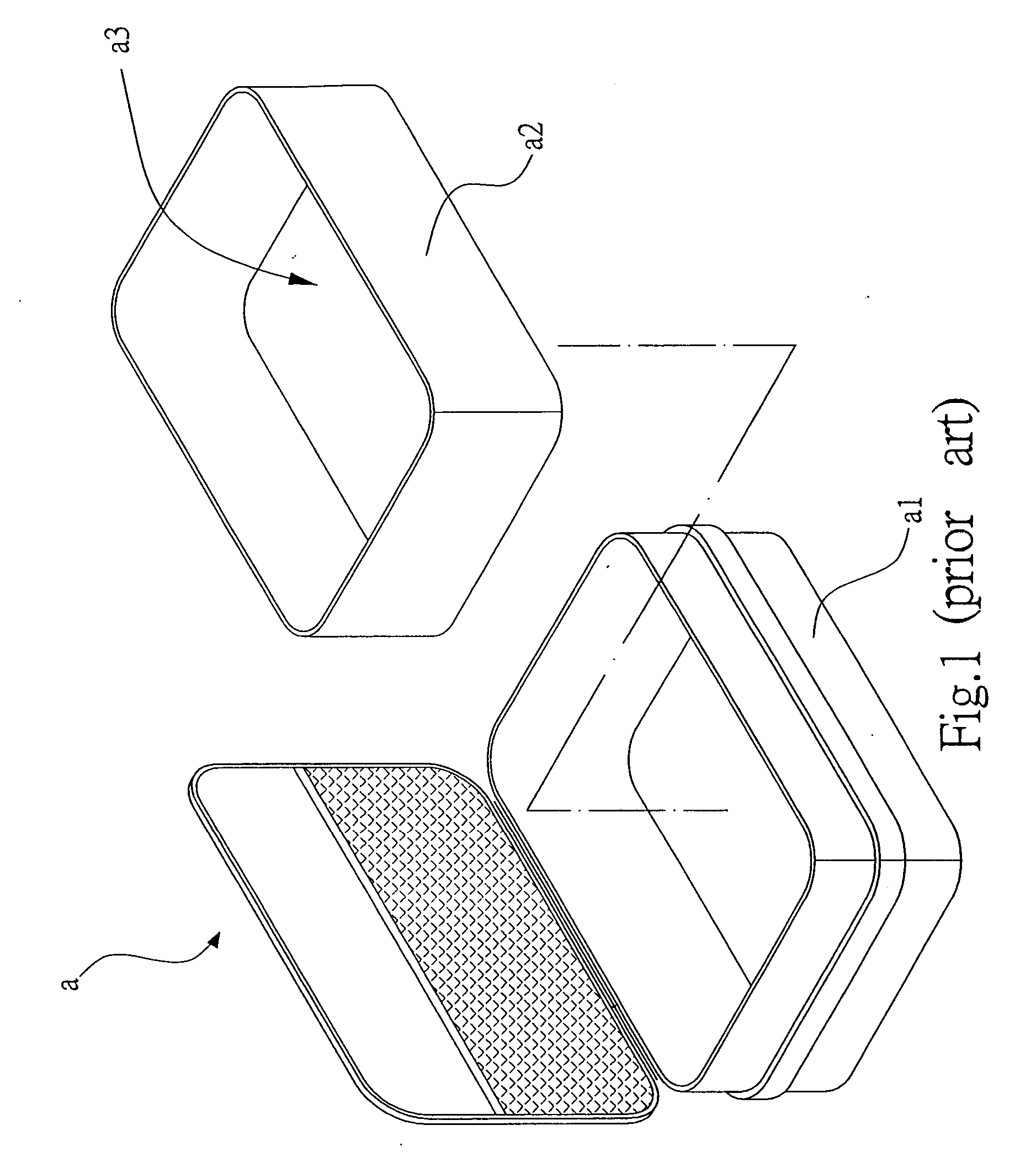 Folding frame for a case