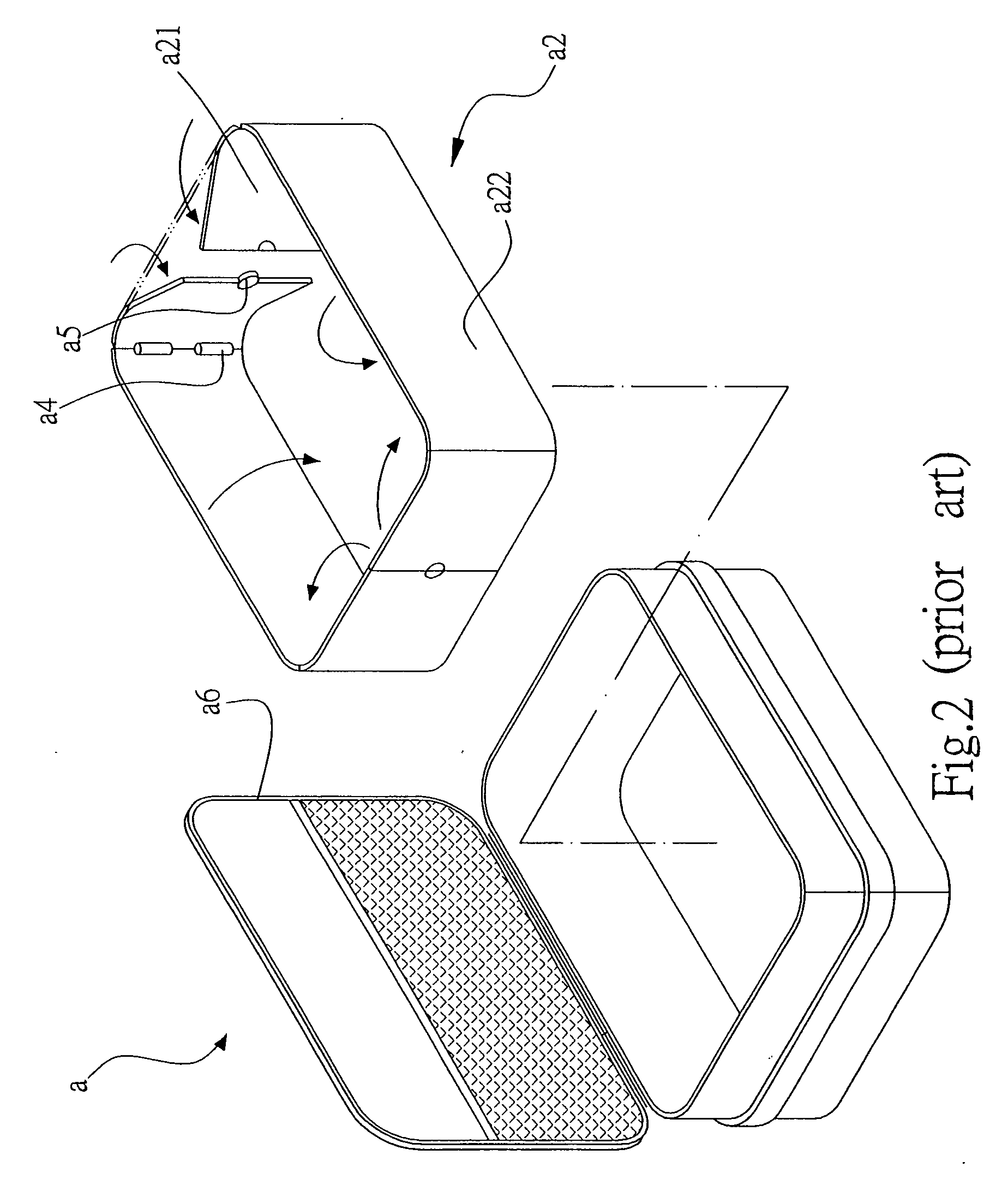 Folding frame for a case