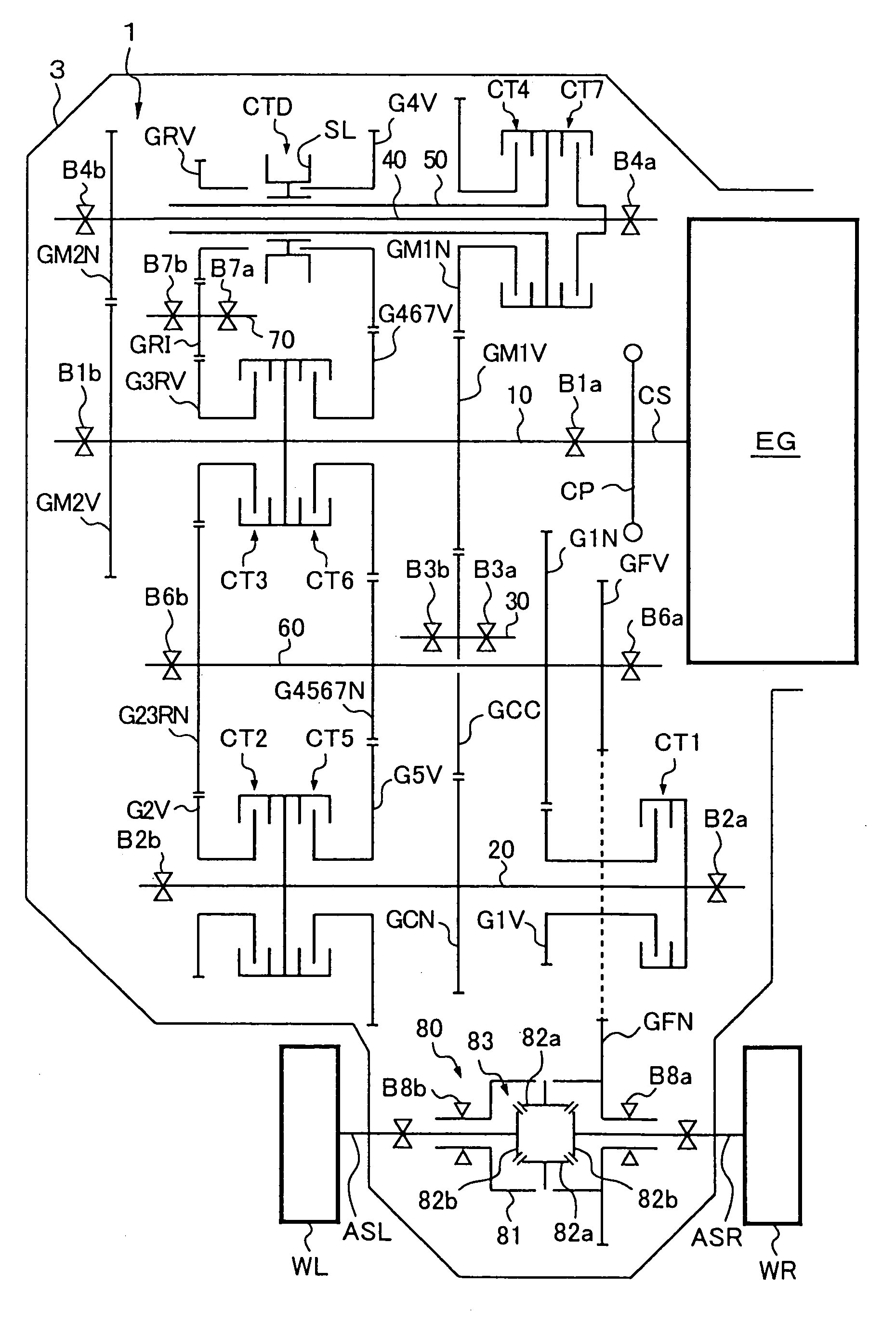 Parallel shaft transmission