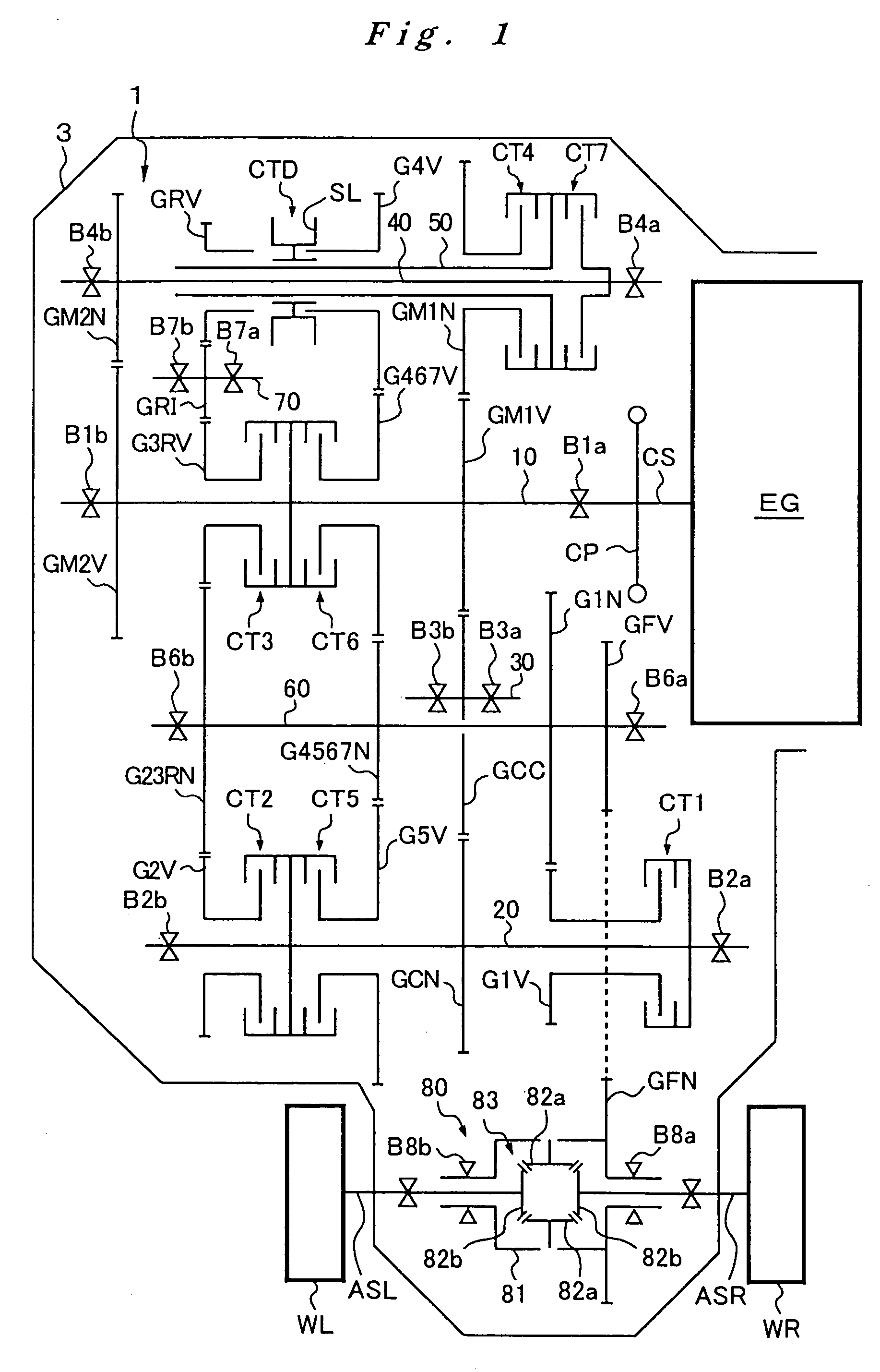 Parallel shaft transmission