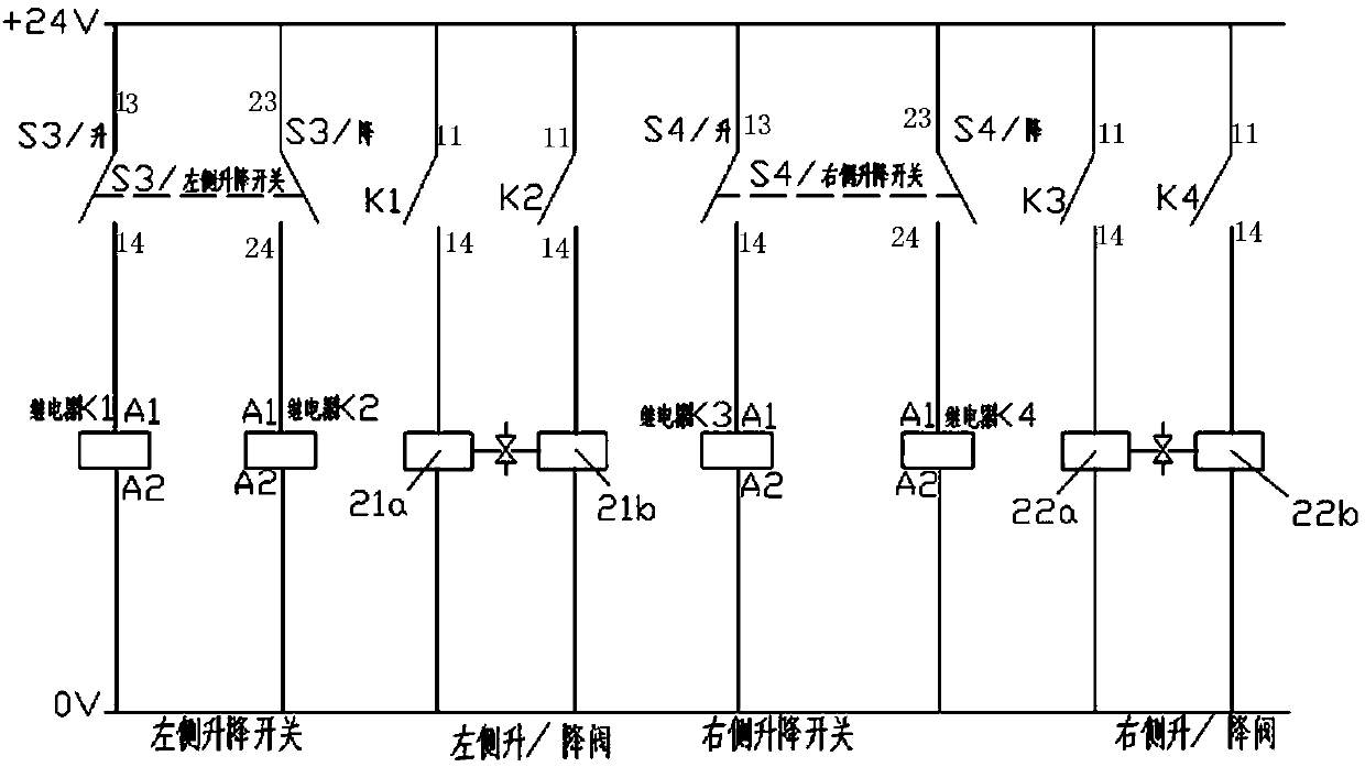 Vehicle-mounted lifting return device of railway vehicle