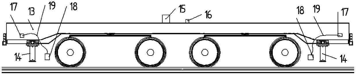 Vehicle-mounted lifting return device of railway vehicle