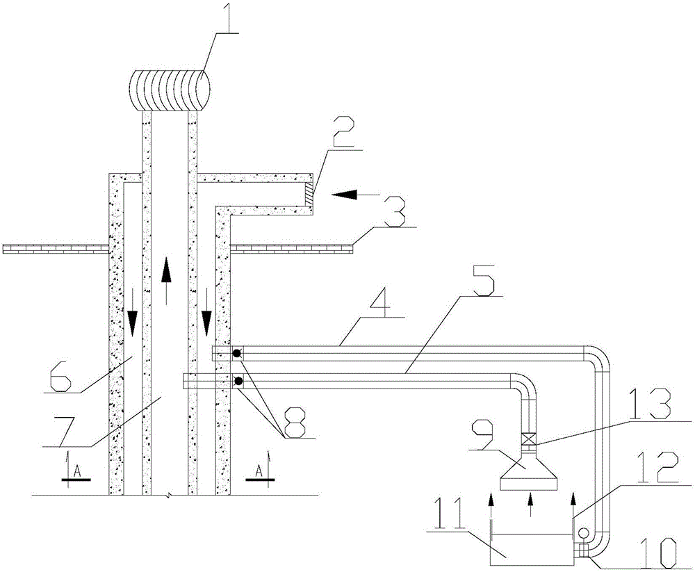 Air supplementing and smoke control energy-saving system for home building kitchen