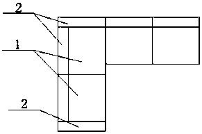 Modular combined sofa