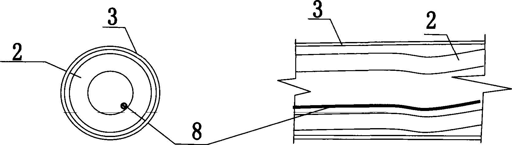 Tunneling operation simple emergent life-saving connection device and mounting method thereof