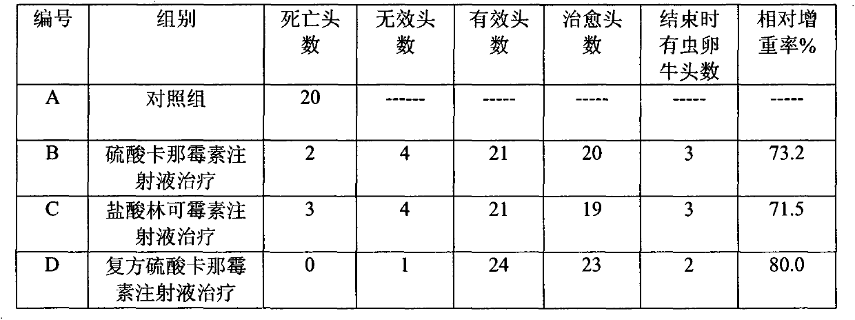 Compound kanamycin sulfate injection and preparation method