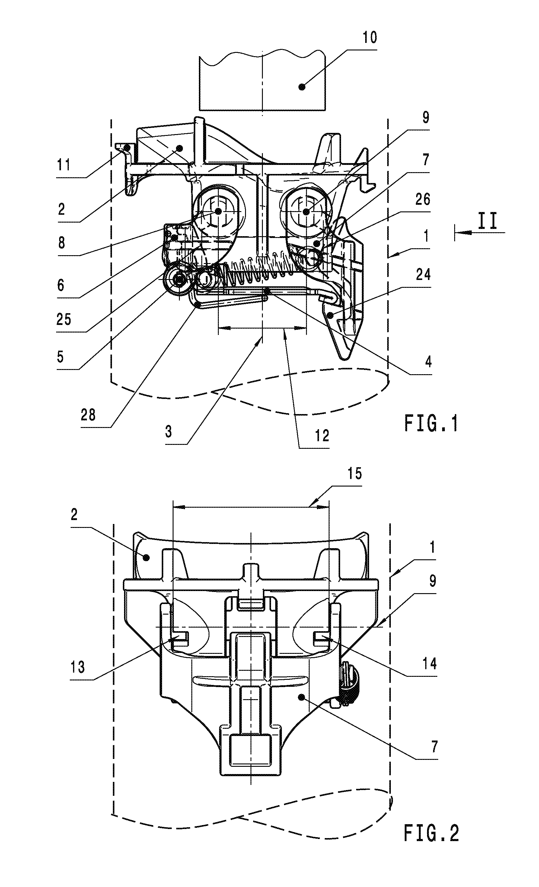 Filler neck for the fuel tank of a motor vehicle with selective opening