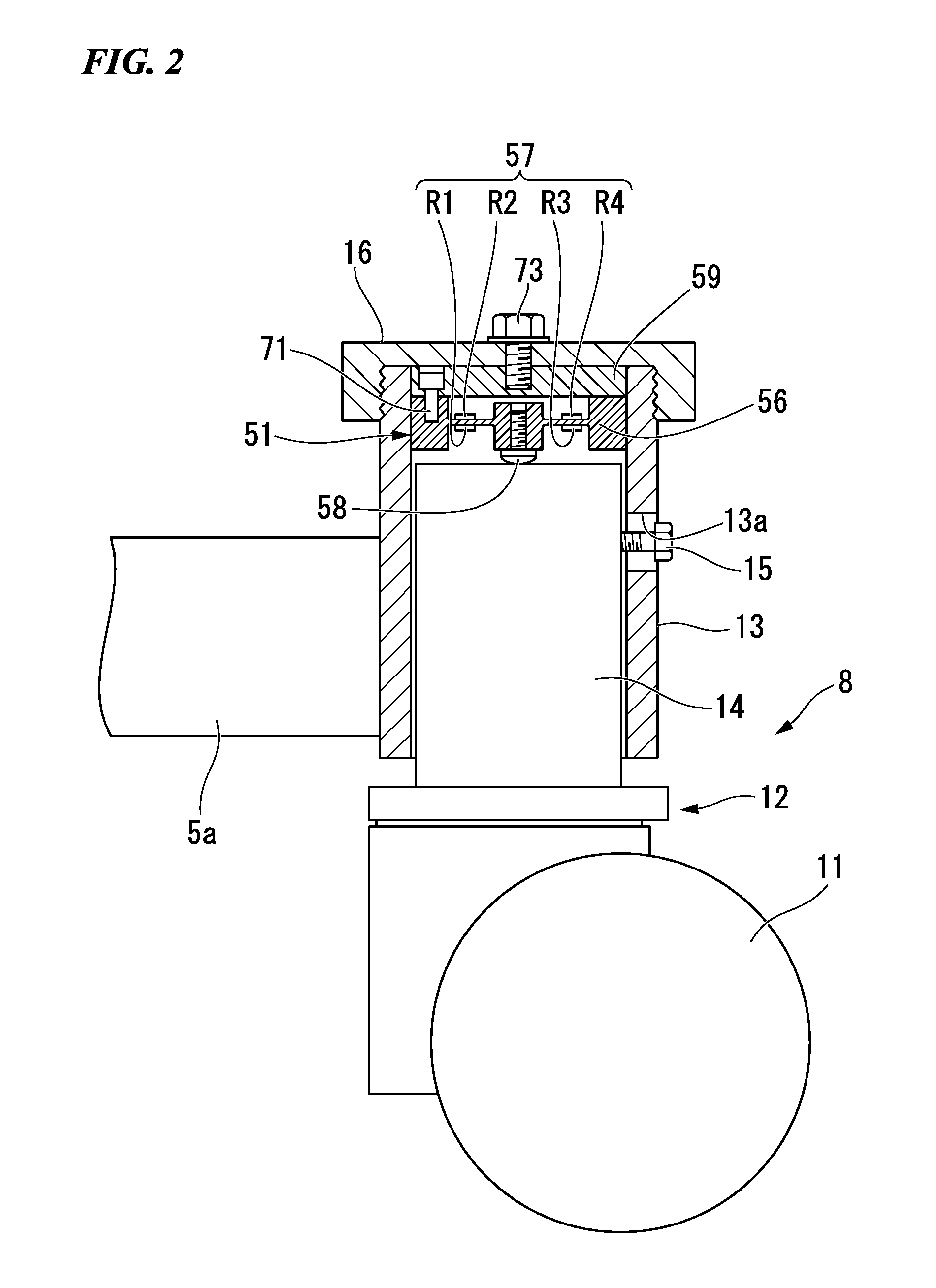 Bed having load detection function and load detector for bed