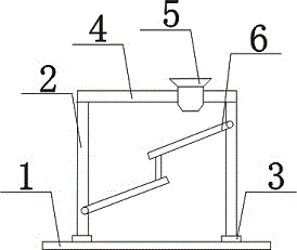 Simple vibrating screen structure