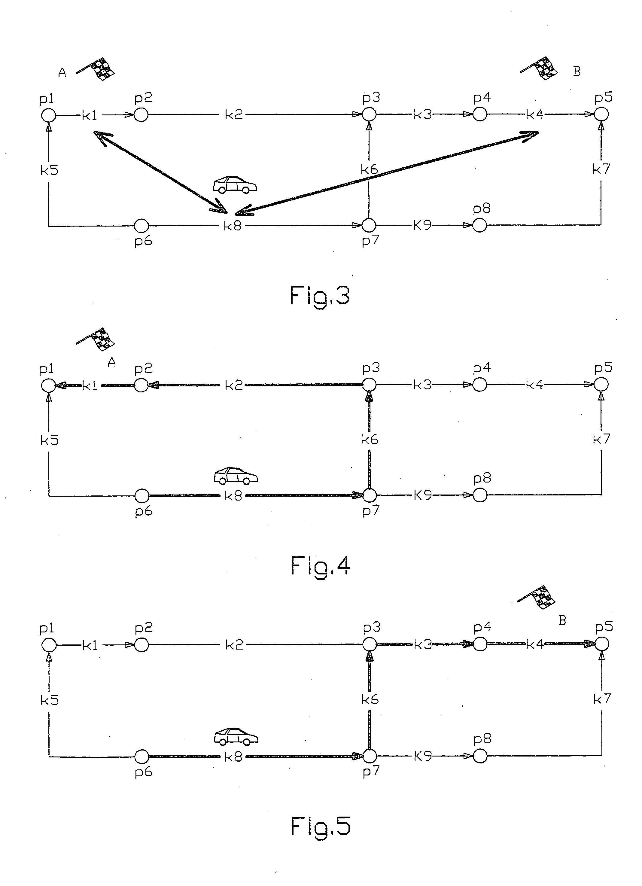 Method for determiming boutes and rekated navigation system