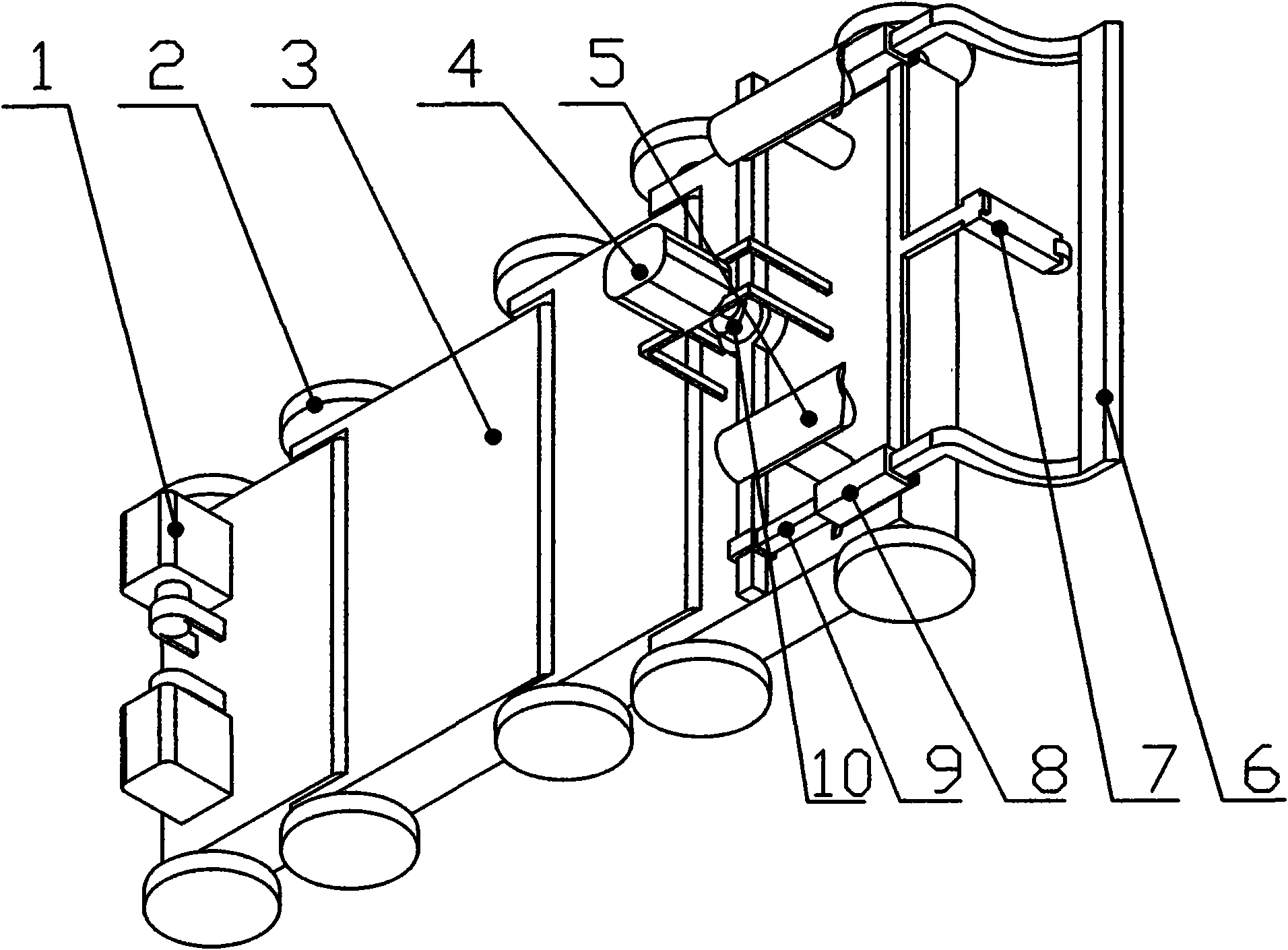 Underwater chained cleaning equipment for hull