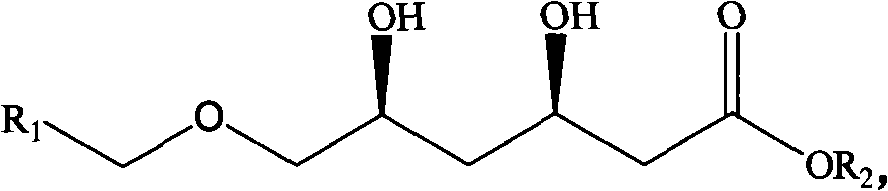 Method for preparing chiral 3R, 5S-dihydroxyl compound by nonaqueous phase